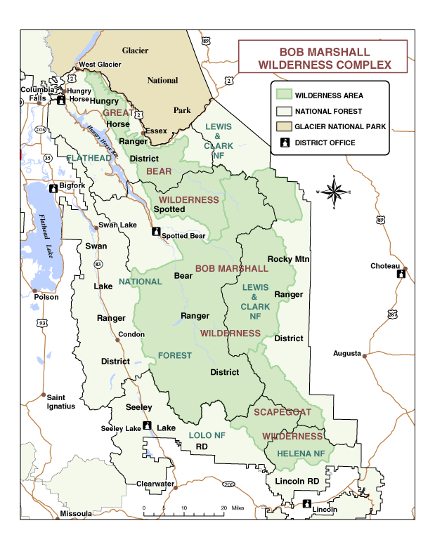 The Chinese Wall (continental divide) in the Bob Marshall